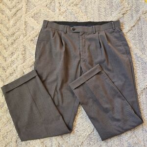 Lauren Ralph Lauren Mens Dress Pants 36 / 29 Charcoal Grey Rolled Hem